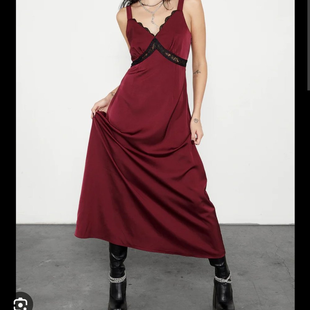 Disturbia wynona slip dress sold out size UK 20 us 16 plus goth grunge vampire